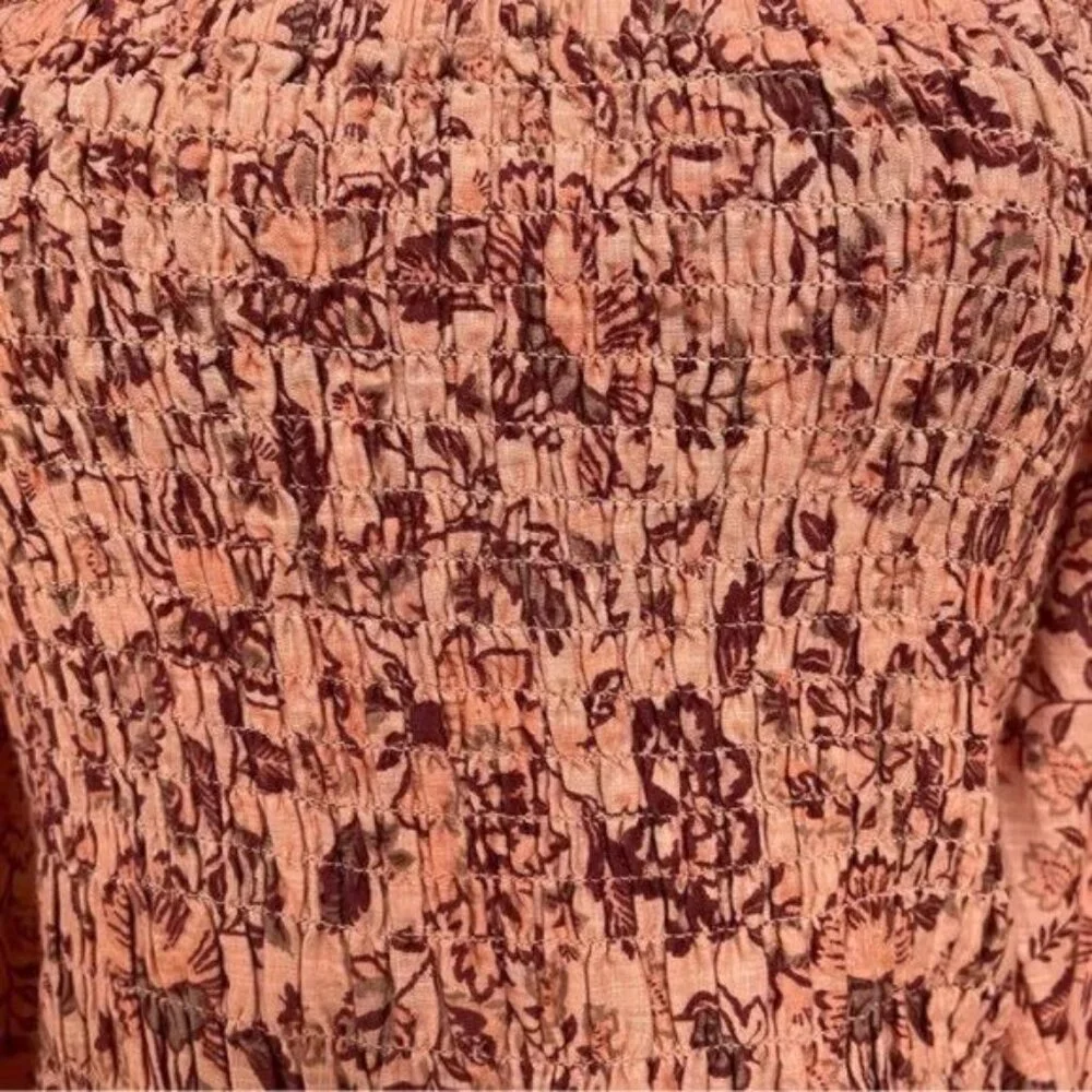 Free People Smock It To Me Floral Mini Dress Size Large NWOT
